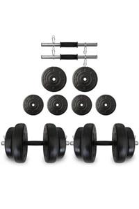 Tedarikcenter 20 Kg Yaylı Dambıl Halter Set Fitness Dumbell Ağırlık Seti Vücut Geliştirme Aleti