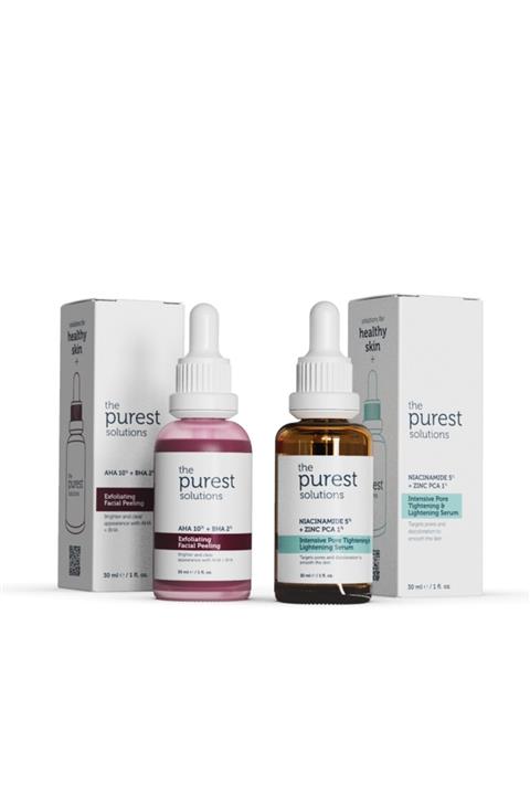 The Purest Solutions Sivilce Siyah Nokta Önlemeye ve Gözenek Sıkılaştırmaya Yardımcı Bakım Seti