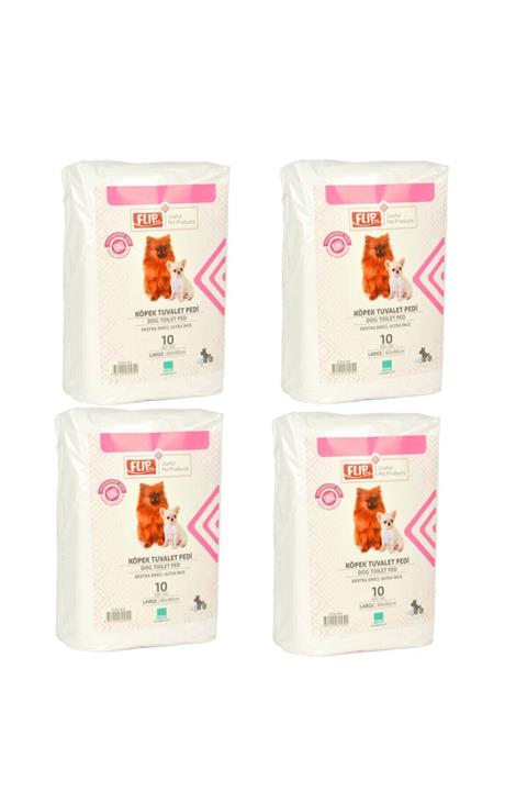 Flip Yavru Köpek Tuvalet Eğitimi Için Çiş Pedi 60 X 90 cm 4 Adet 10 cu Paket ( 40 Adet )