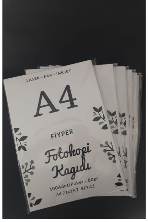 FİYPER A4 Fotokopi Kağıdı 80gr 100'lü 3 Adet