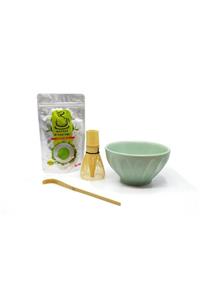 Karadeniz Matcha Matcha Çayı Bambu Karıştırıcı Matcha Kasesi Bambu Kaşık Matcha Seremoni Seti ( Saf Matcha)