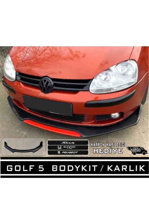 StrongMotors Golf 5 Ön Tampon Eki Kırmızı Lip Karlık