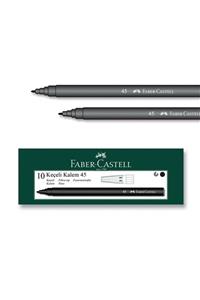 Faber Castell 45 Keçeli Kalem Siyah (10 Adet)