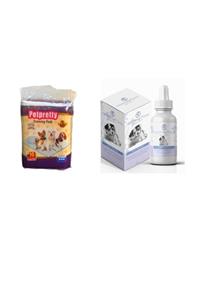 Pet Pretty Petpretty Tuvalet Eğitim Pedi Lavantalı 60x90 10'lu + Çiş Alıştırma Damlası 50 Ml