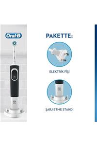 OralB D100 Şarjlı Diş Fırçası Cross Action Siyah + Pro Onarım Diş Macunu 50 Ml