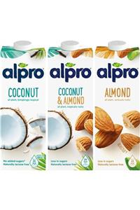 Alpro Hindistan Cev. Sütü 1lt ,badem Sütü 1lt ,hindistan Badem Sütü 1 lt 3 Lü Paket