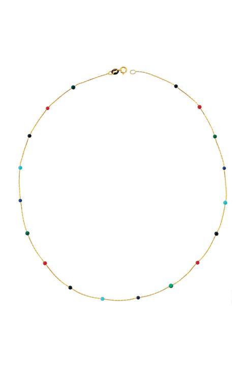 Glorria Kadın Altın Renkli Taşlı Sıra Kolye DM0035