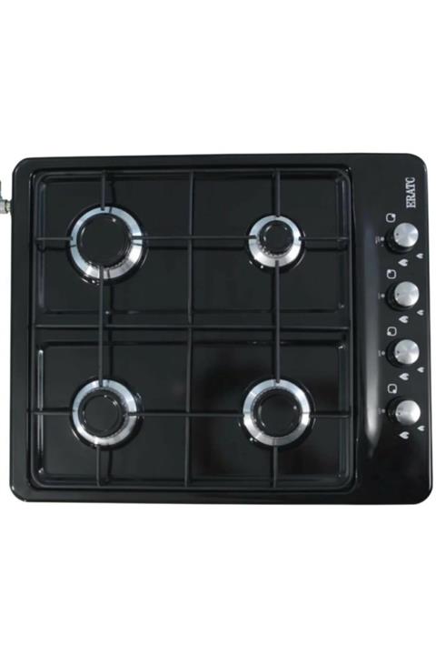 ERATO 4 Dört Gözlü Set Üstü Ocak Doğalgazlı Siyah