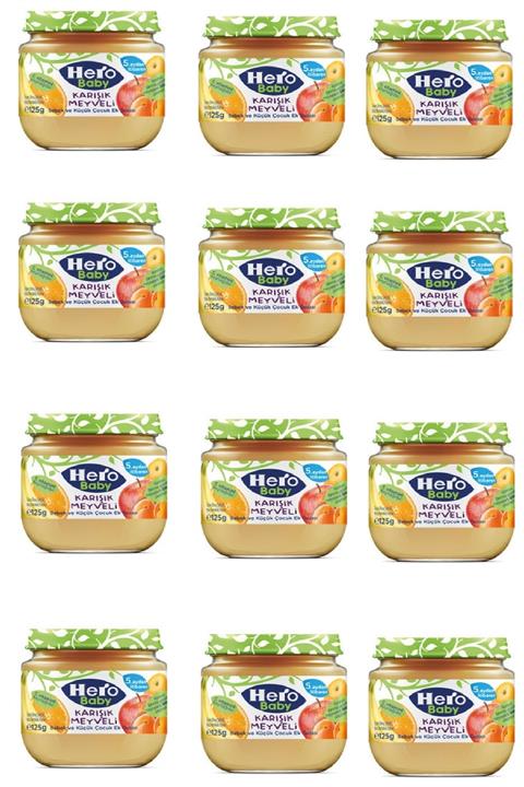 Hero Baby Karışık Meyve 125 G X 12 Adet