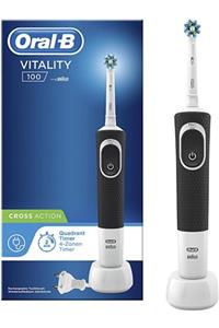 OralB Oral B Şarjlı Vitality Cross Action Black D100 Elektrikli Diş Fırçası Siyah