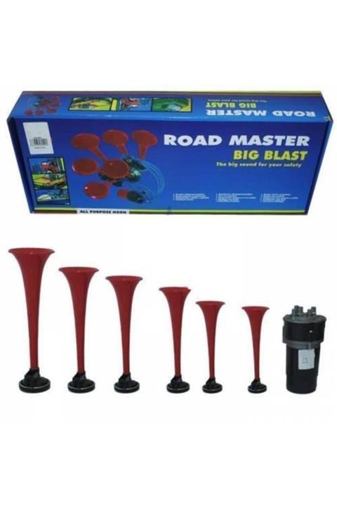 STİFF Stıf 12v K1017r Altılı Baba Melodili Korna Havalı Kırmızı