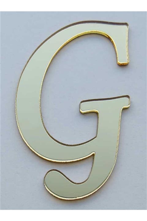 ÖzerHediyelik Nişan Söz Kına 30 Cm Bir Adet Gold Seçenekli Baş Harf Aynalı Pleksi G Harfi