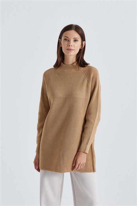 TERZİ DÜKKANI Basic Triko Kazak Vizon