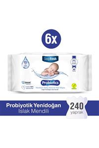 Deep Fresh Probiyotik Doğal Yenidoğan Islak Mendil 6 x 40 Yaprak