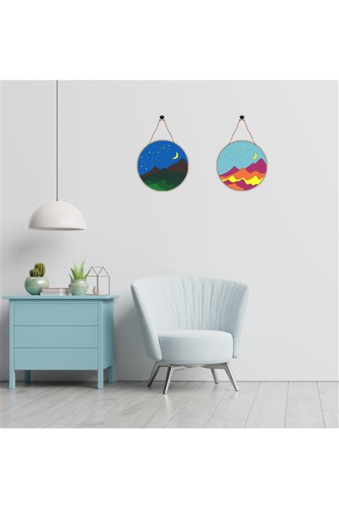 İnyodashop 2’li Ahşap Boyama Seti 27 Hobi-boyama- Duvar Dekoru