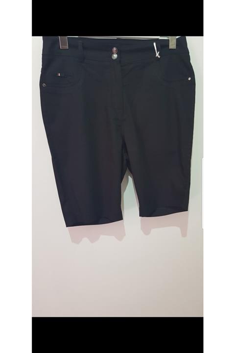 RBKS Siyah Likralı Kumaş Şort