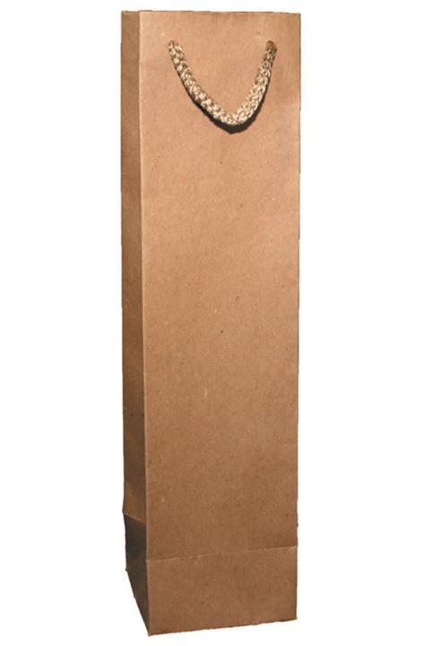 D&YSTORE Kraft Şarap Şişe Çantası 9x35x9 1 Adet