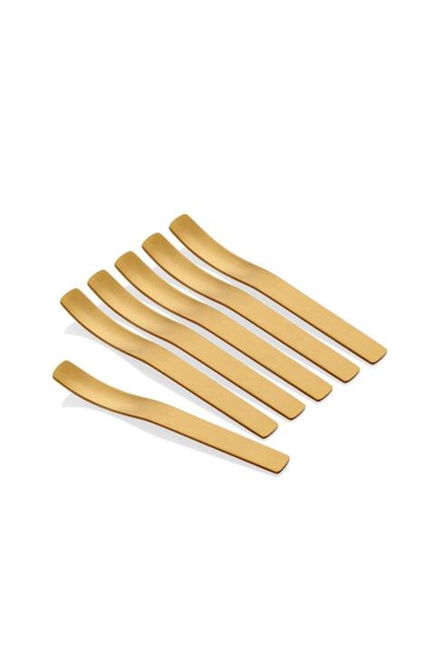 The Mia Mat Gold Çay Kaşığı 6 Parça - 11 cm