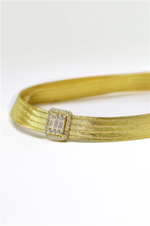 Akay Kuyumcu & Pırlanta Trabzon Hasır & Baget Taşlı 14 Ayar Takım