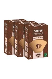 Universal Coffee Filters Filtre Kahve Kağıdı 1/4 80'li 3 Paket 240 Adet