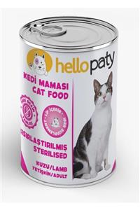 Hello Paty 24 Adet 415 Gr Kısırlaştırılmış Hamile Kedi Kuzu Etli Mama 24'lü Yaş Sterilised Konserve Maması