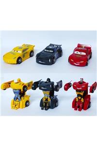 Brother Toys Robota Dönüşen Şimşek Mcqueen,jackson Storm Ve Ramirez. 3'lü Set