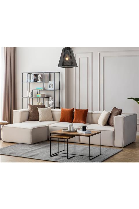 Eymense Miller Köşe Koltuk Takımı Krem