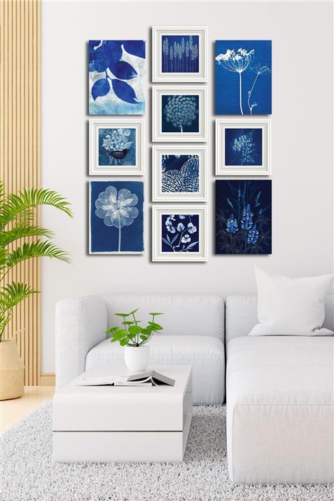 Cadran 10 Parçalı Çerçeve Görünümlü Mdf Tablo Seti Flm193