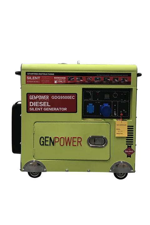 GenPower Gdg 9500 Ec Oto 8,8 Kva Dizel Monofaze Ses Izolasyon Kabinli Otomatik Transfer Panolu