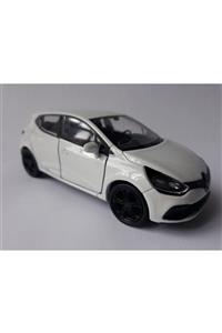 OYUNCAKSAHİLİ Renault Clio Diecast Metal Araba Kapılar Açılır 1.36 Beyaz Reno Clıo