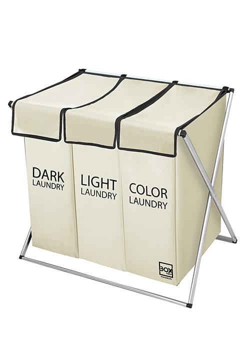 Box&Box Üç Bölmeli Çamaşır Sepeti