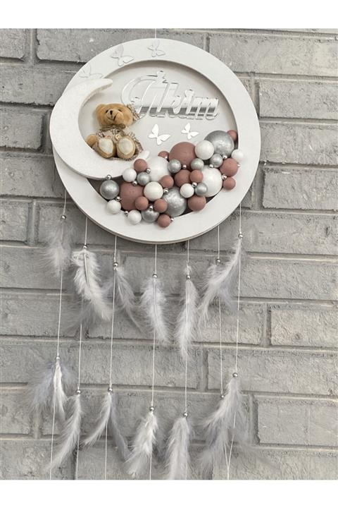 NeşeliAtölyem 31 Cm Yuvarlak Ledli Bubble Kapı Süsü