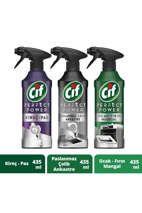 Cif Perfect Power Sprey 435 ml - 3 Lü Set