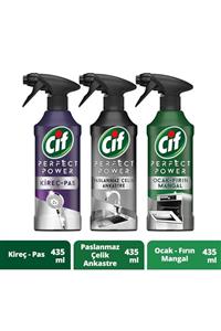 Cif Perfect Power Sprey 435 ml - 3 Lü Set