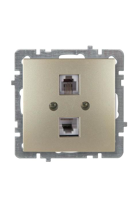 Nilson Touran Altın Data - Nümeris Telefon Prizi Cat3 Mek.+ Kapak