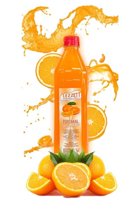 Lezzet Portakal Aromalı Buzlaş Şurubu Glikoz İçermez 1lt