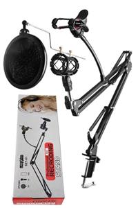 Lastvoice Set-01 - Trust 20378 Için Mikrofon Standı + Pop Filtre Shock Mount Set