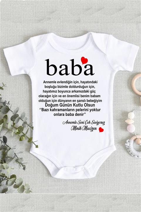 Limon Doğumgünü Baba Hediye Zıbın Body