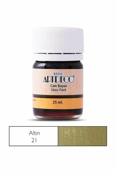 Artdeco Cam Vitray Boyası 25 ml. 21 METALİK ALTIN