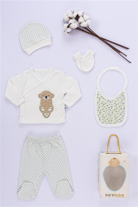 Sarebaby Anne Eli Serisi Unisex Organik Hastane Çıkışı 5'Li Set