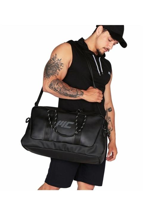 MUSCLECLOTH Erkek Siyah - Standart Elite Kordonlu Spor Çanta