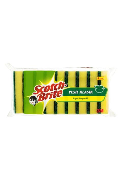 Scotch Brite Yeşil Klasik Bulaşık Süngeri 8 Adet