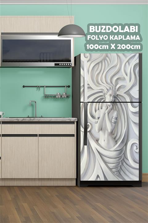 Cici Wallpaper Buzdolabıkaplama Temizlenebilir Yapışkanlı Folyo 100x200h Ebatlı