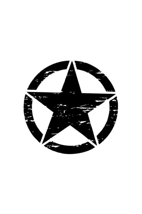 monero Yıldız Sticker Büyük Siyah 13 Cm.