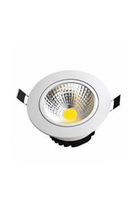 ADALED Led 5w Cob Gömme Spot Tavan Armatürü Banyo Mutfak Spot 10 Adet Beyaz Çerçeve Gün Işığı