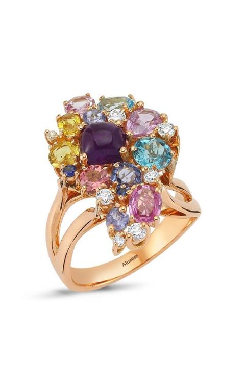 Altınbaş Pırlanta Renkli Taşlı Yüzük