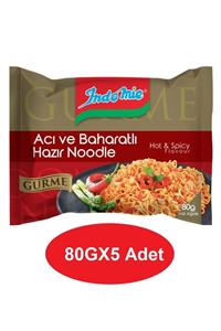 İndomie Sheuv Indomie Gurme Acı Ve Baharatlı Hazır Noodle 80 Gx 5 Adet Aile Paketi