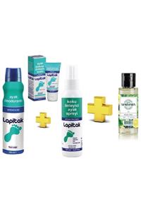 Lapitak Ayak Kokusu Önleyici Krem + Ayak Deodorantı + Ayak Spreyi + 50 Ml Marmara Limon Kolonyası