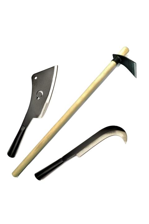 isem casting Çelikten Dövme El Yapımı Ay Yıldız Satır Çapa Tahra 3 Lü Set