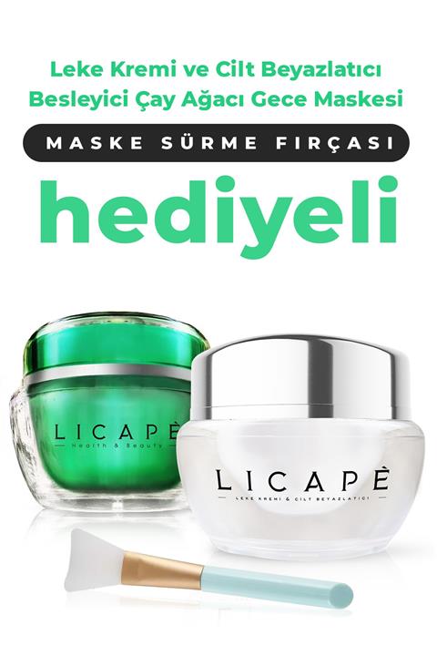 Licape Besleyici Çay Ağacı Gece Maskesi + Leke Kremi Ve Cilt Beyazlatıcı